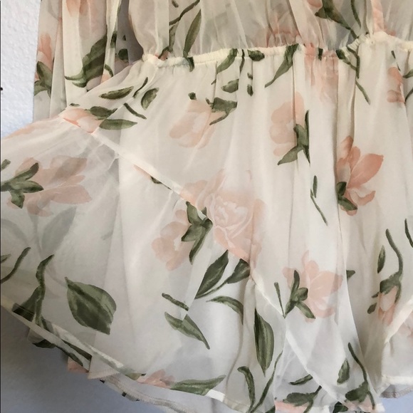 White Floral Romper - Picture 2 of 2